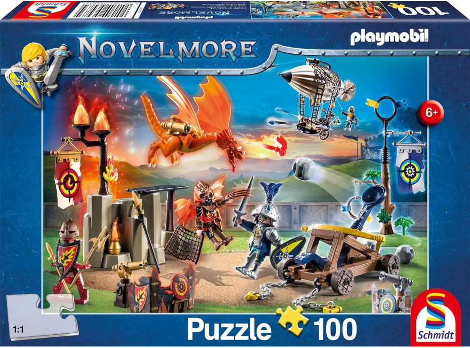 SCHMIDT Puzzle Playmobil Novelmore: Kolbisko 100 dielikov