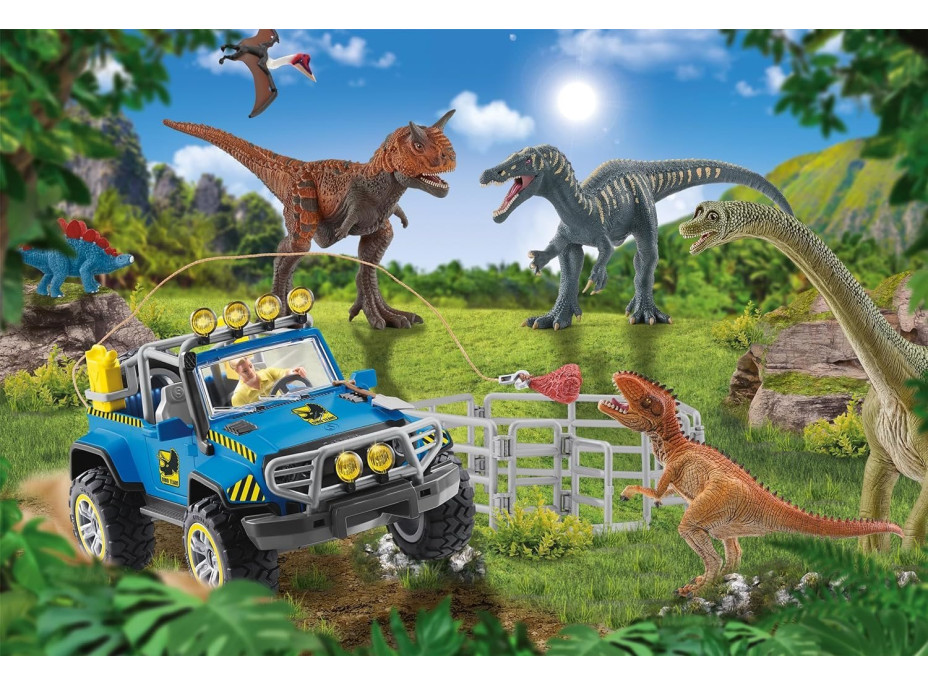 SCHMIDT Puzzle Schleich Prehistorickí obri 60 dielikov + figúrka Schleich