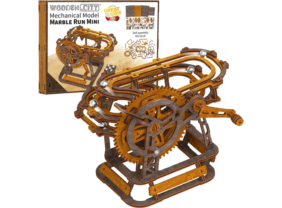 WOODEN CITY 3D drevené puzzle Guličková dráha mini 147 dielikov