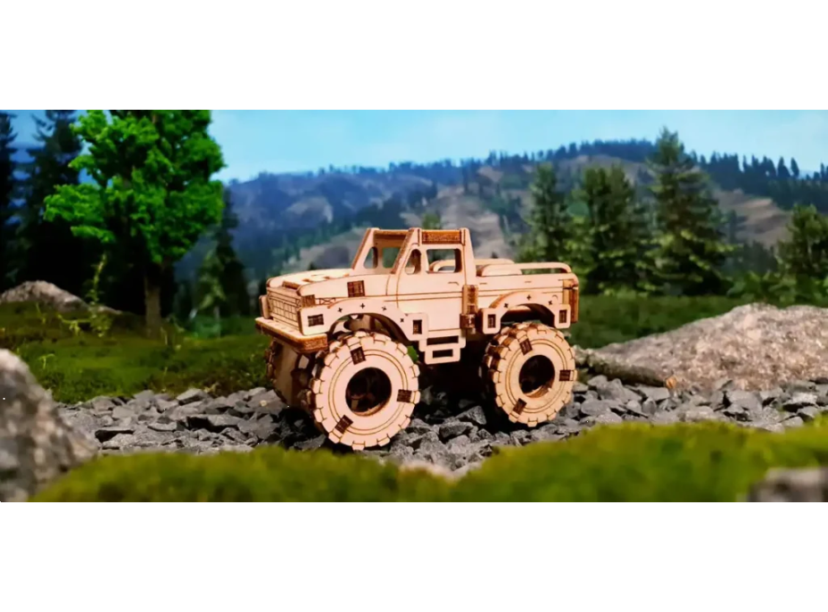 WOODEN CITY 3D puzzle Superfast Monster Truck 4