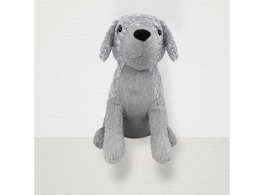 Zarážka do dverí CALM DOG 23 cm - Psík - šedý