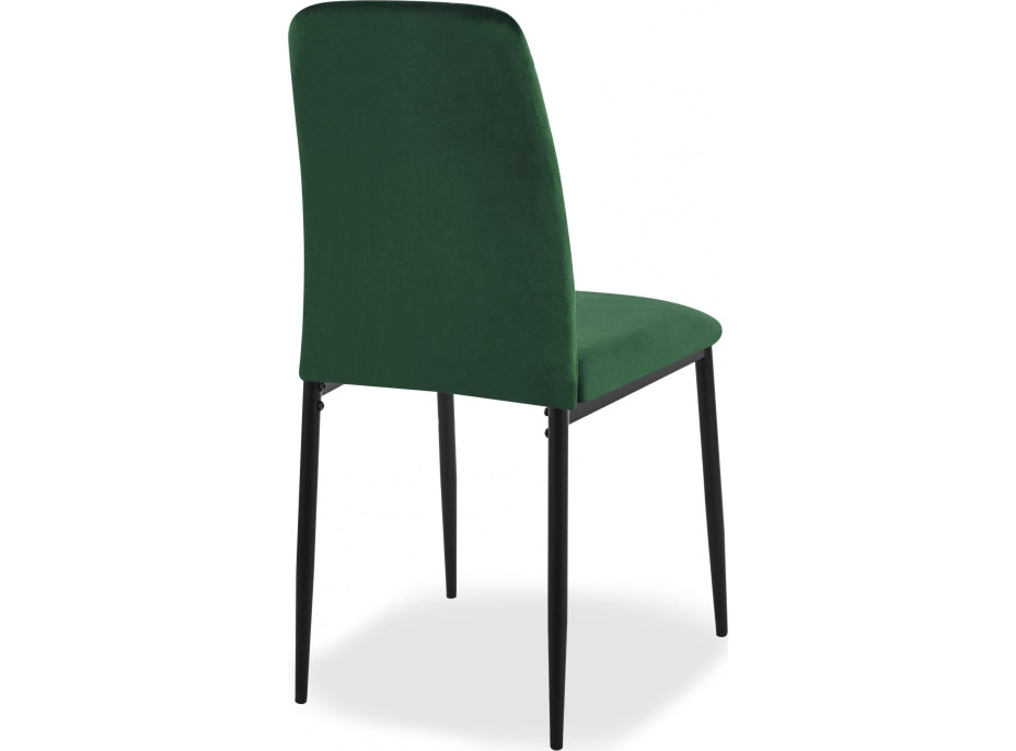 Jedálenská stolička MAVERIK VELVET - tmavo zelená