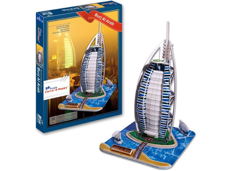 CLEVER&HAPPY 3D puzzle Burj Al Arab 30 dielikov