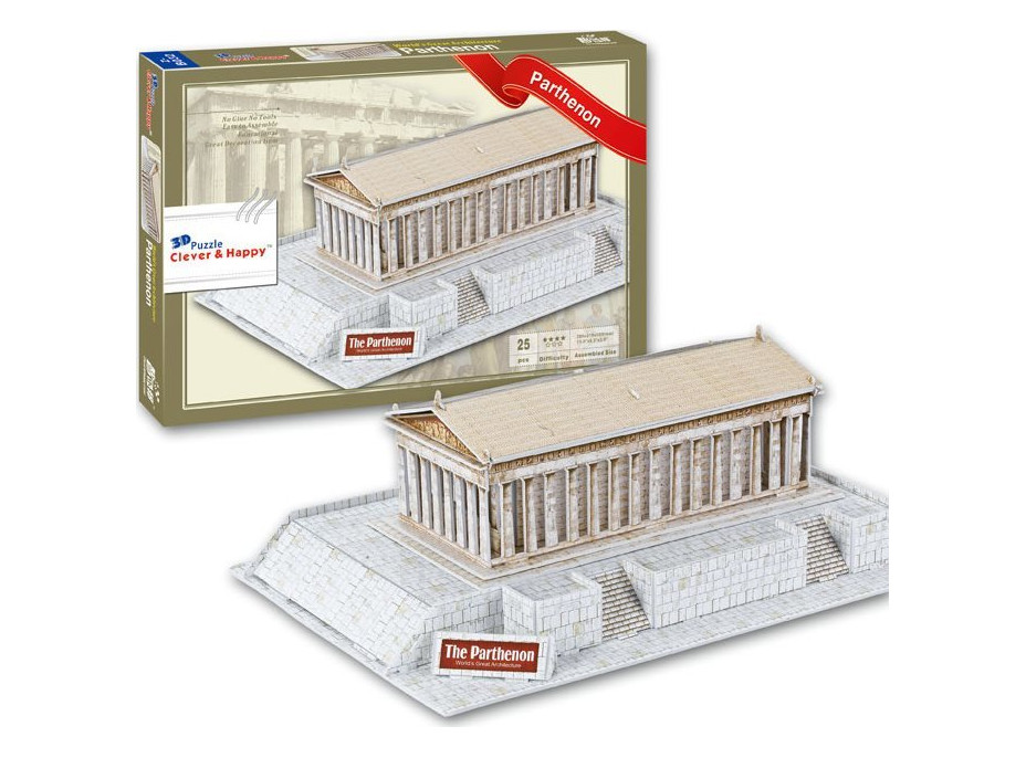 CLEVER&HAPPY 3D puzzle Parthenon, Grécko 25 dielikov