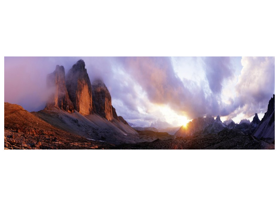 HEYE Panoramatické puzzle Tre Cime, Dolomity, Taliansko 1000 dielikov