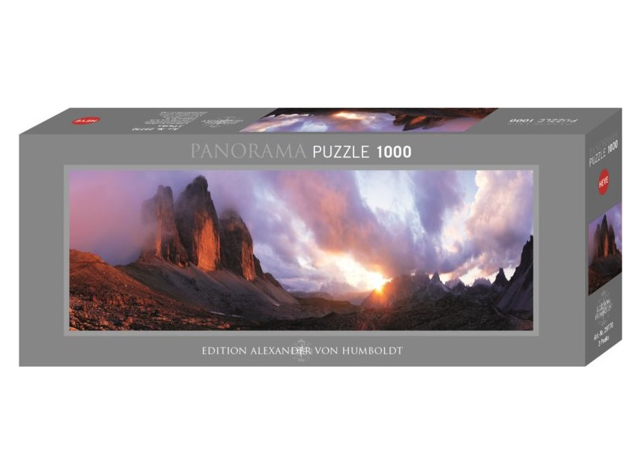 HEYE Panoramatické puzzle Tre Cime, Dolomity, Taliansko 1000 dielikov