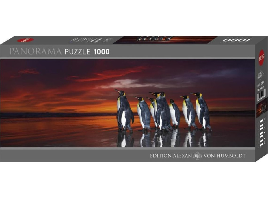 HEYE Panoramatické puzzle Tučniaky kráľovskí 1000 dielikov