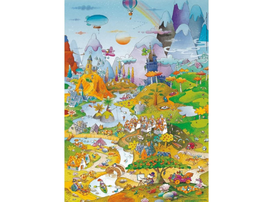 HEYE Puzzle Cartoon Classics: Idylka pri jazere 1000 dielikov