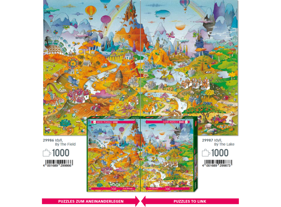 HEYE Puzzle Cartoon Classics: Idylka pri jazere 1000 dielikov