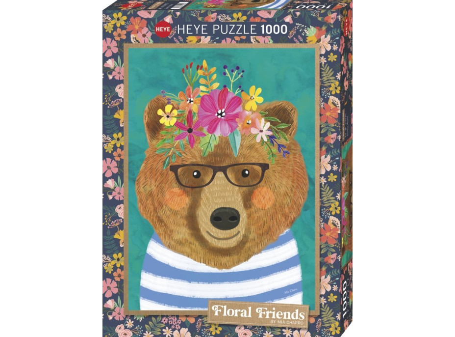 HEYE Puzzle Floral Friends: Nežný Dumla 1000 dielikov