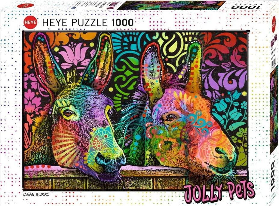 HEYE Puzzle Jolly Pets: Oslie láska 1000 dielikov