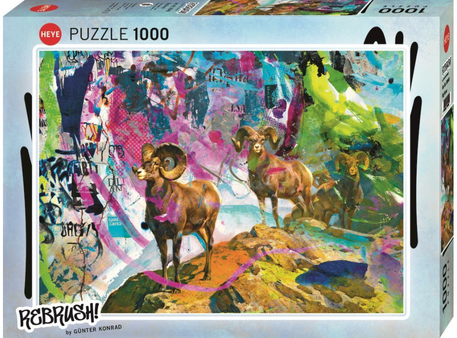 HEYE Puzzle Rebrush! Veľké rohy 1000 dielikov