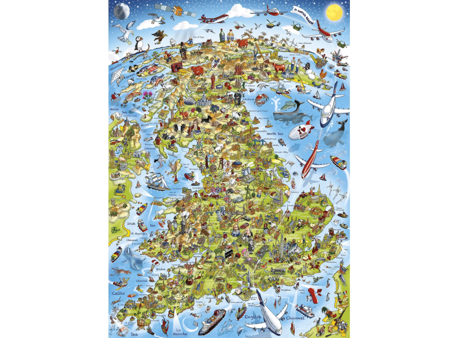 GIBSONS Puzzle To najlepšie z Británie 1000 dielikov