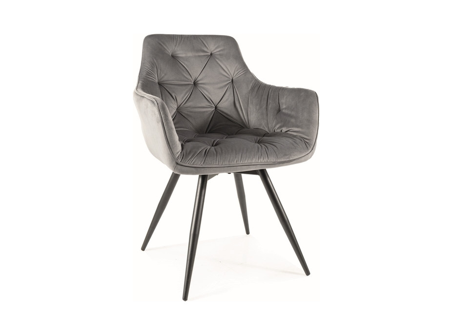 Jedálenská stolička MAGA - čierna / sivá