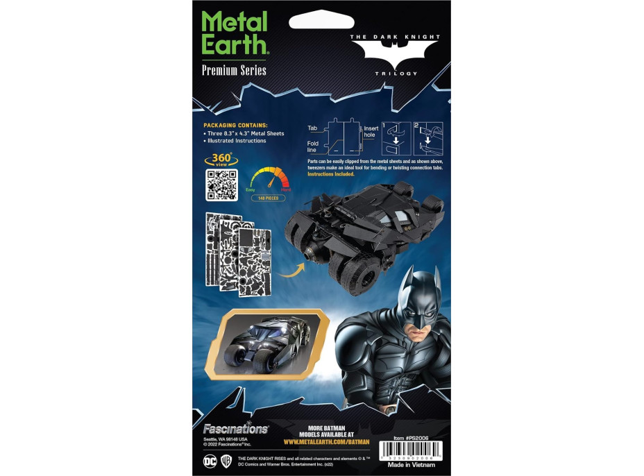 METAL EARTH 3D puzzle Premium Series: Batman, Tumbler