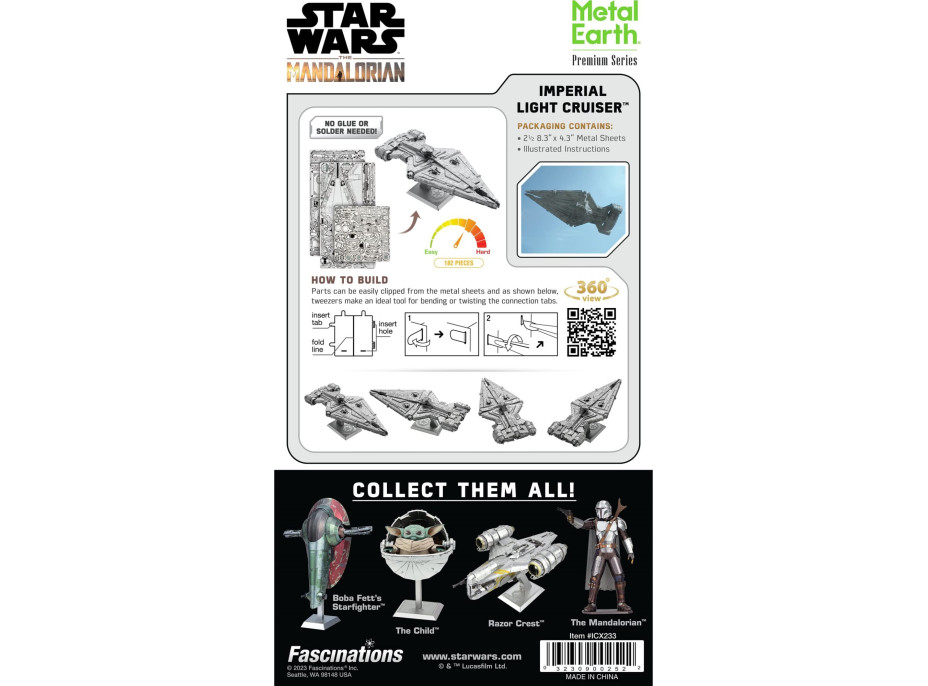 METAL EARTH 3D puzzle Premium Series: Star Wars Imperial Light Cruiser