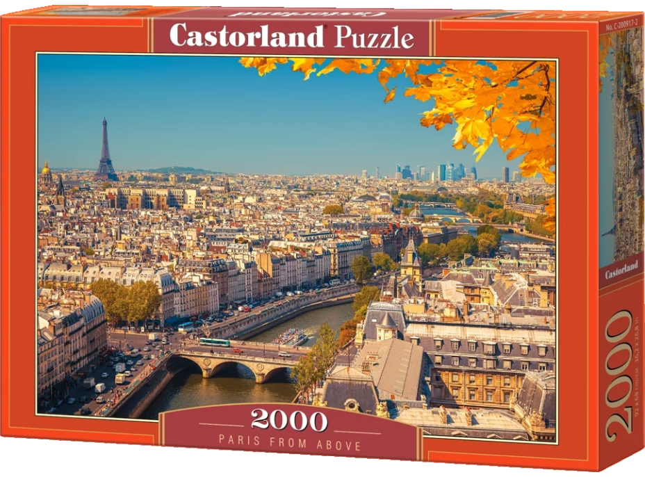 CASTORLAND Puzzle Paríž zhora 2000 dielikov