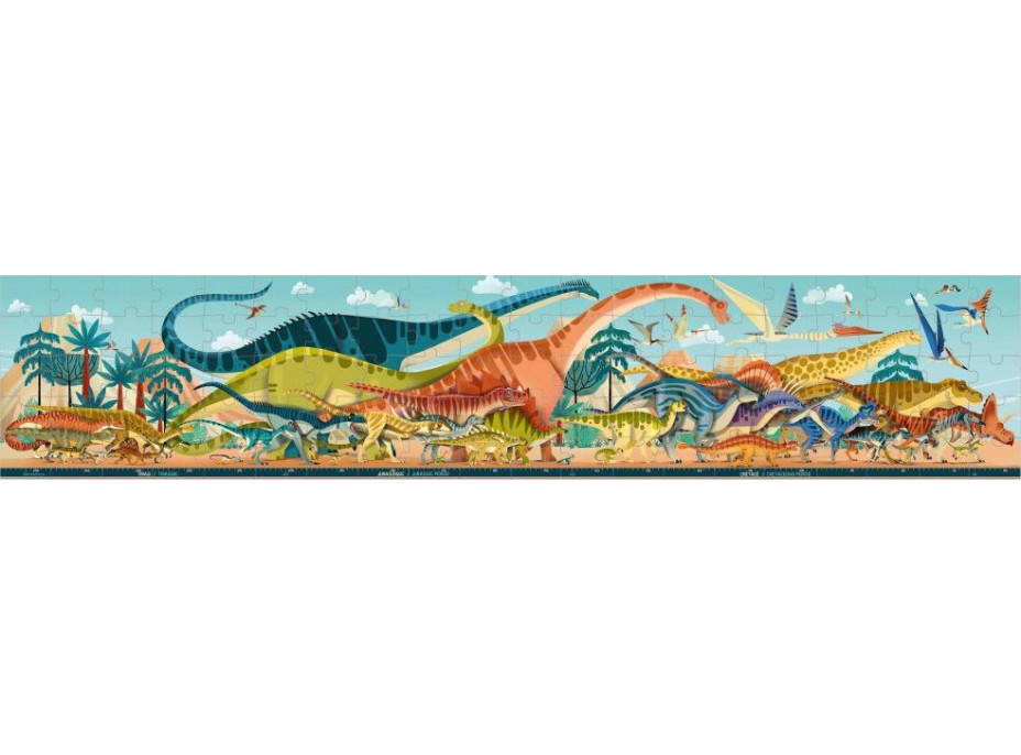 JANOD Panoramatické puzzle v kufríku Dinosaury 100 dielikov