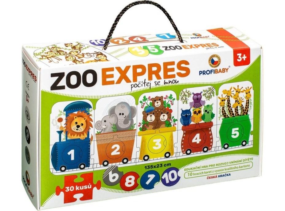 PROFIBABY Puzzle ZOO Expres - počítaj so mnou 30 dielikov