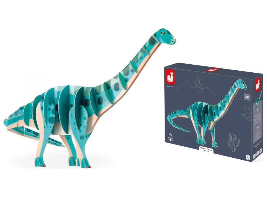 JANOD 3D puzzle Diplodocus 42 dielikov