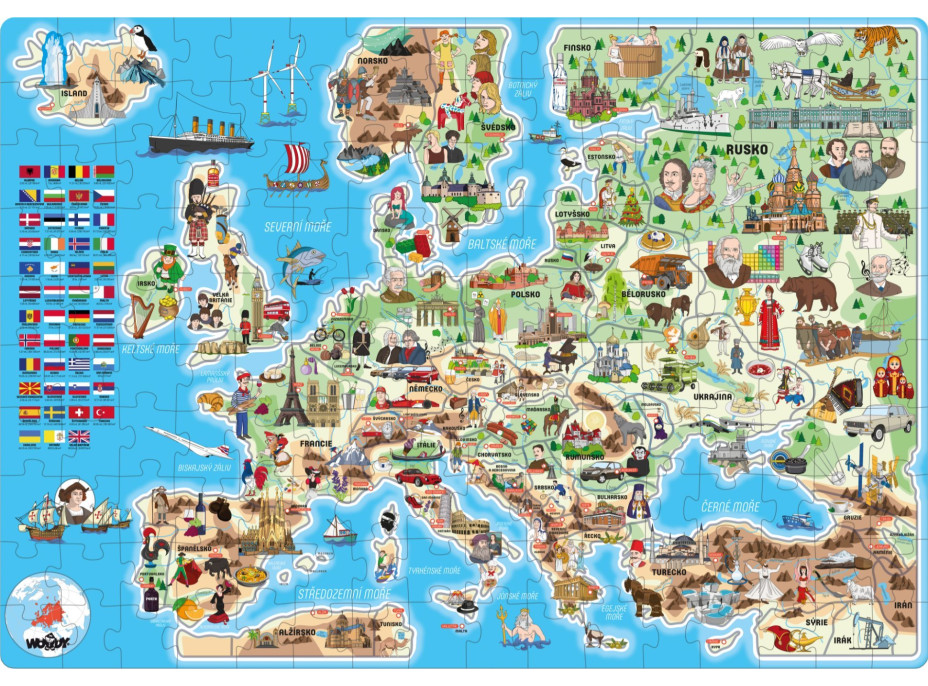 Popular Puzzle Mapa Európy 160 dielikov