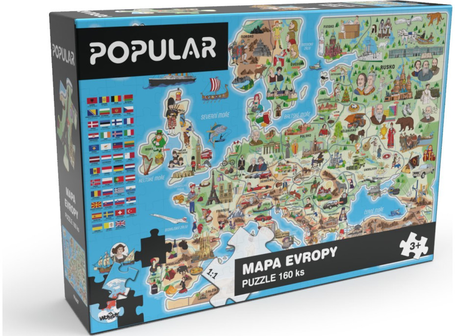 Popular Puzzle Mapa Európy 160 dielikov