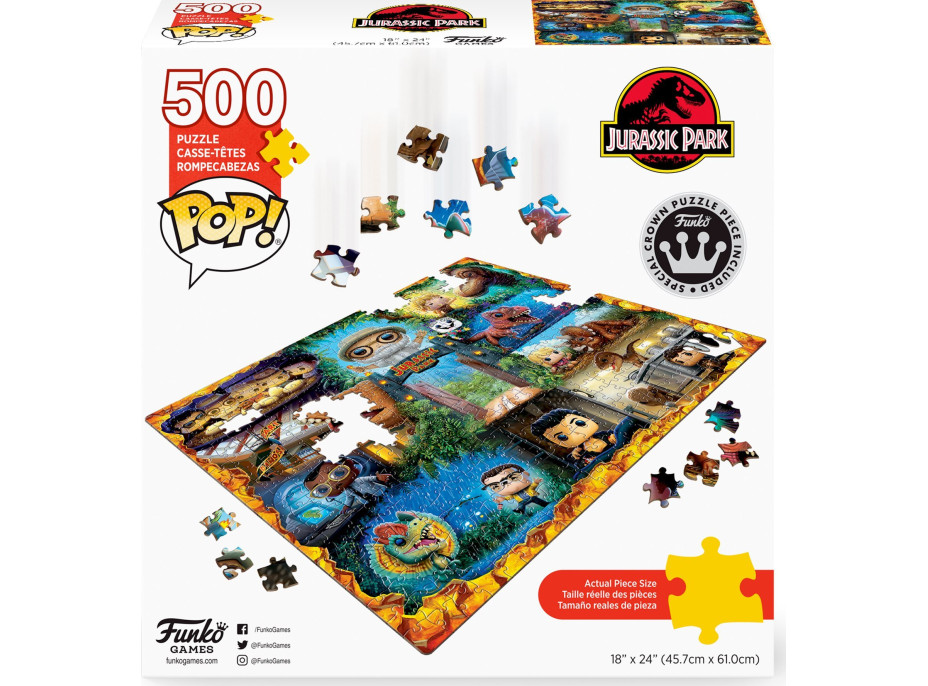 FUNKO GAMES Puzzle POP! Jurský park 500 dielikov