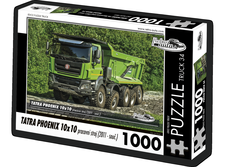 RETRO-AUTA Puzzle TRUCK č.34 Tatra Phoenix 10x10 pracovný stroj (2011 - súč.) 1000 dielikov