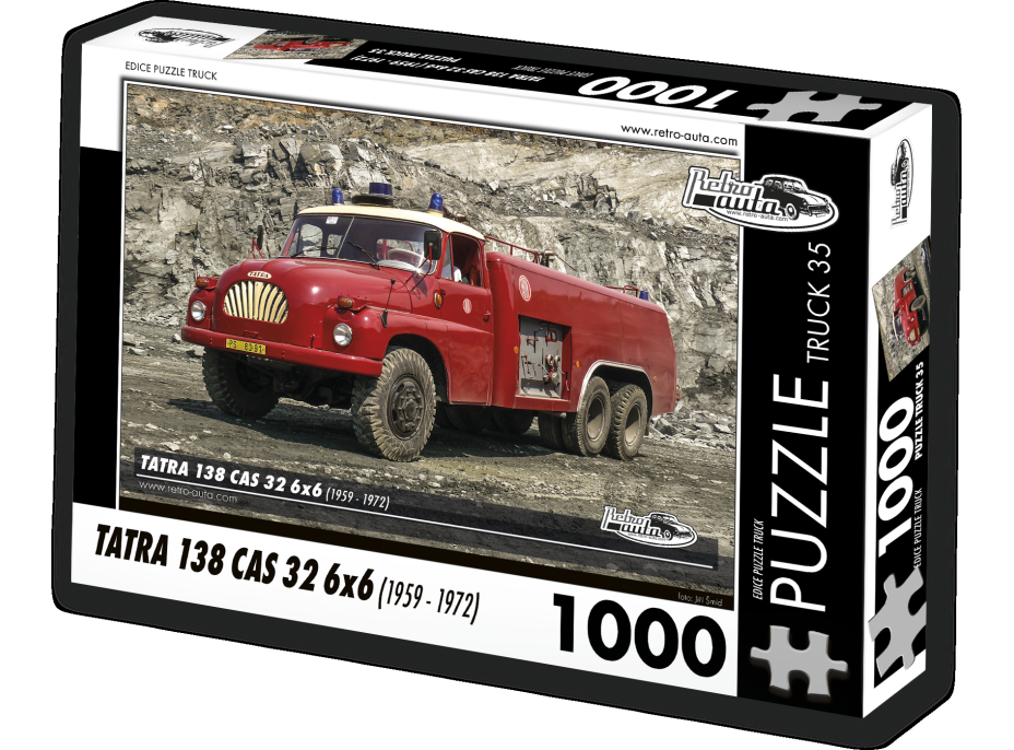 RETRO-AUTA Puzzle TRUCK č.35 Tatra 138 CAS 32 6x6 (1959 - 1972) 1000 dielikov