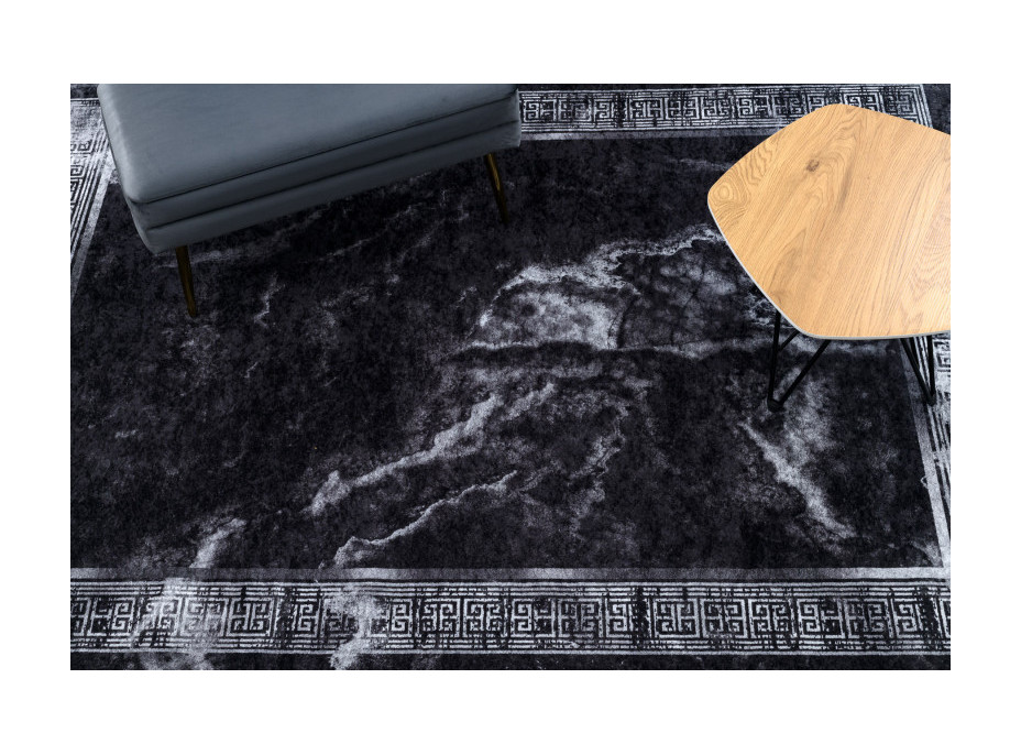 Kusový koberec Miro 51278.810 Marble black/white