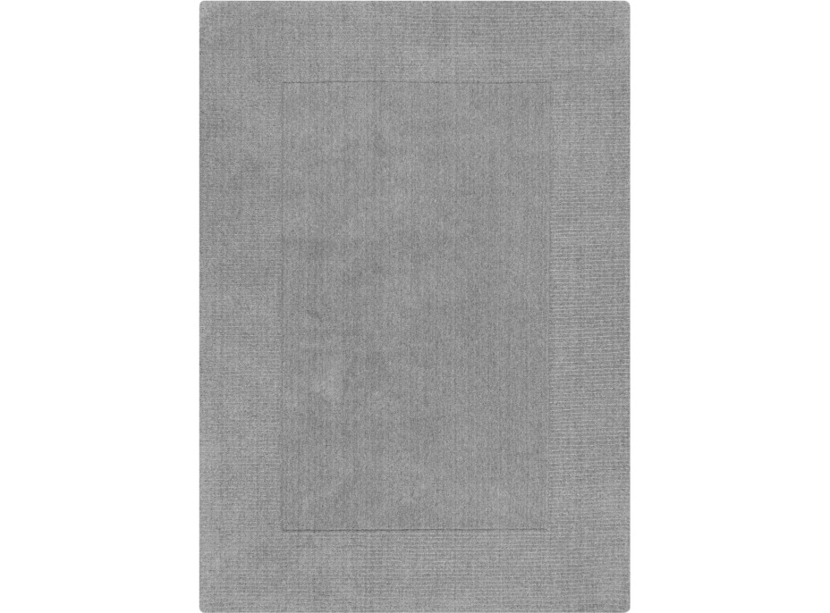 Kusový ručně tkaný koberec Tuscany Textured Wool Border Grey Marl