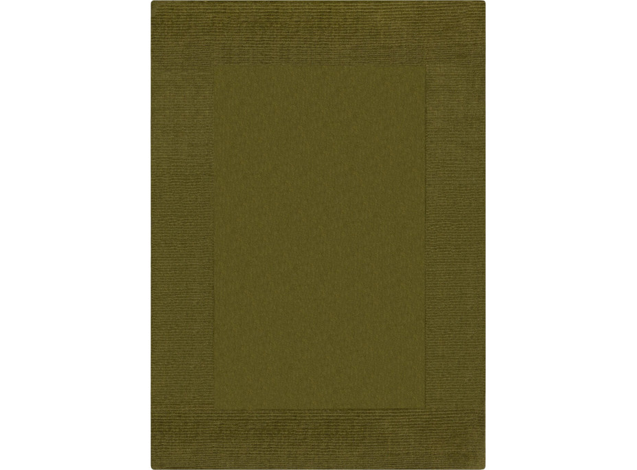 Kusový ručne tkaný koberec Tuscany Textured Wool Border Green