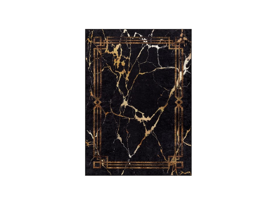 Kusový koberec Miro 51333.801 Marble black/gold