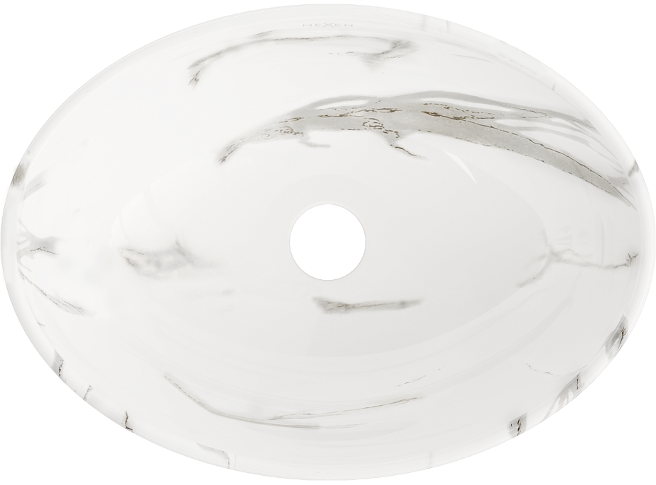 Keramické umývadlo MEXEN ELZA - biele / šedé - imitácia kameňa, 21014082