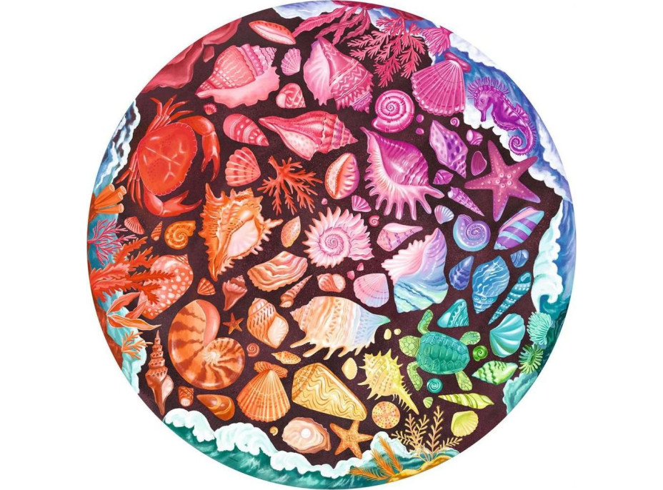 RAVENSBURGER Okrúhle puzzle Kruh farieb: Mušle 500 dielikov