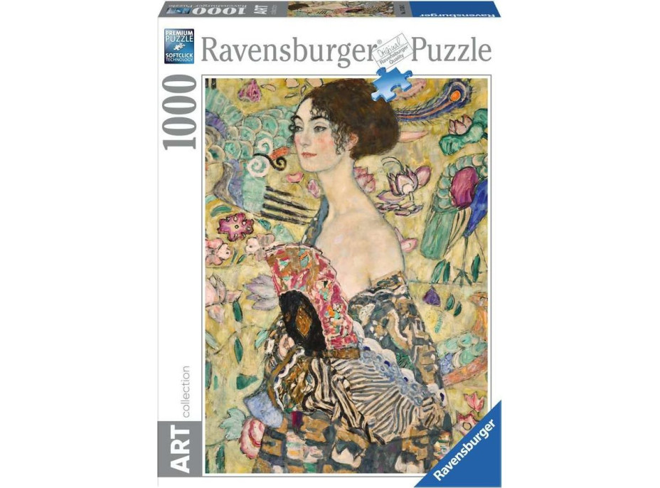 RAVENSBURGER Puzzle Dáma s vejárom 1000 dielikov