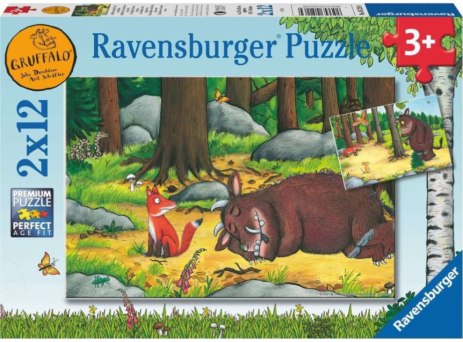 RAVENSBURGER Puzzle Gruffalo a zvieratá v lese 2x12 dielikov