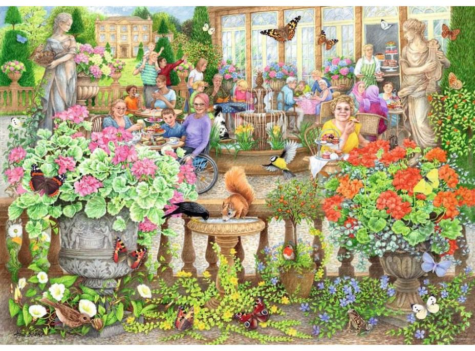 RAVENSBURGER Puzzle Kaviareň v oranžérii 1000 dielikov