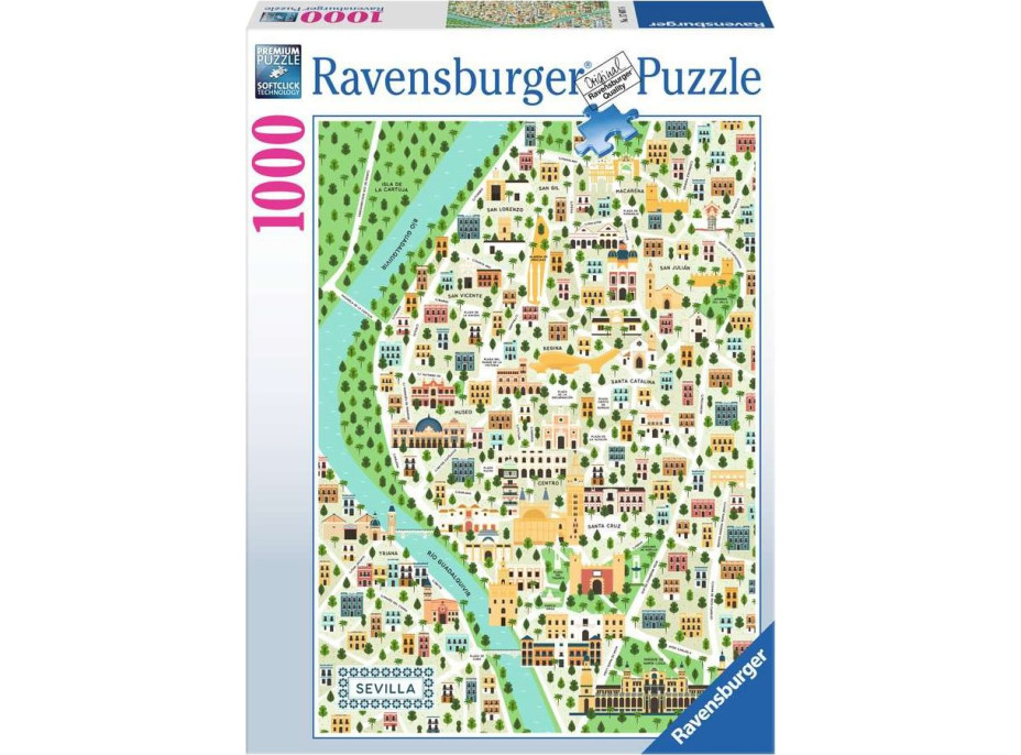 RAVENSBURGER Puzzle Mapa Sevilly 1000 dielikov