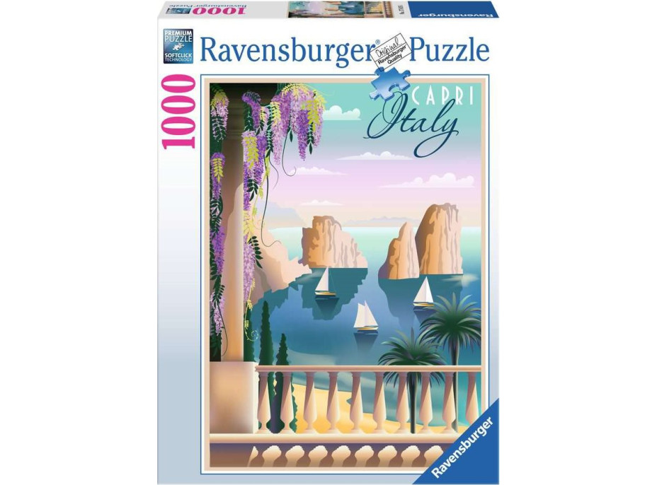 RAVENSBURGER Puzzle Pohľadnica z Capri 1000 dielikov