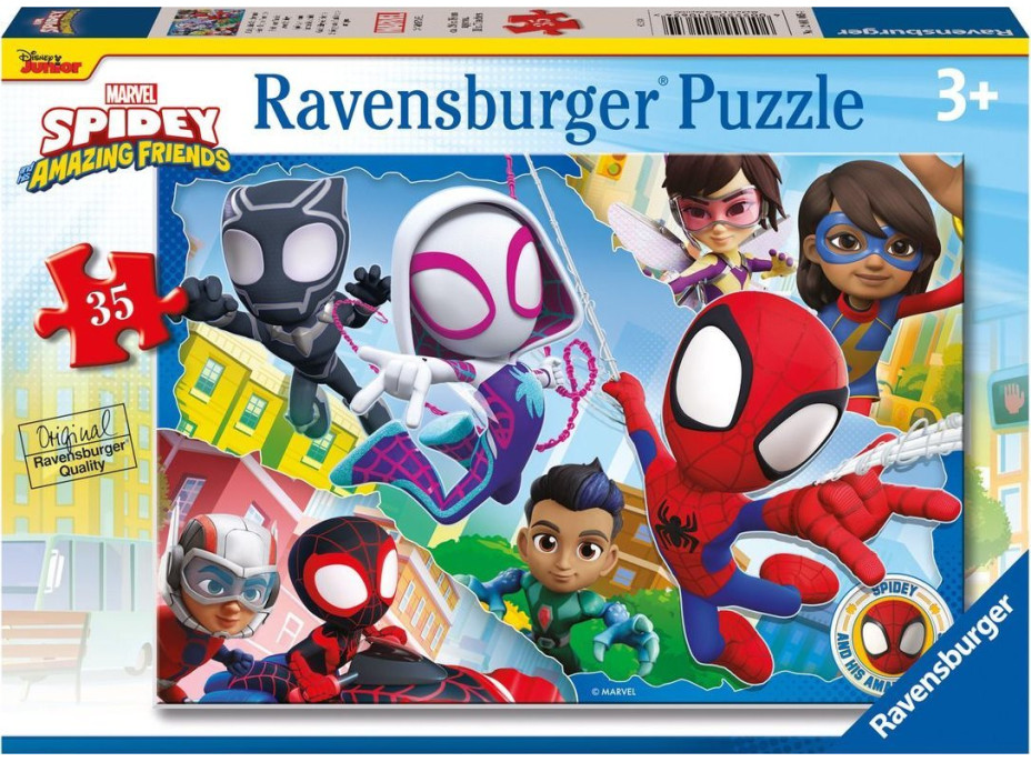 RAVENSBURGER Puzzle Spidey a jeho úžasní priatelia 35 dielikov