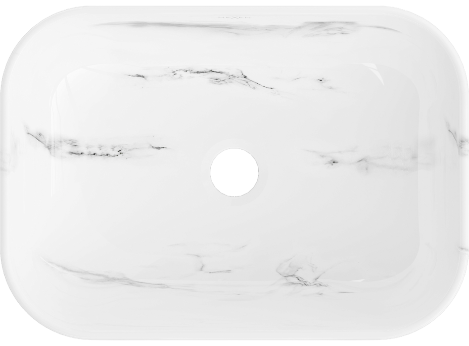 Keramické umývadlo MEXEN RITA - imitácia kamane - biele/čierne/sivé, 21084582