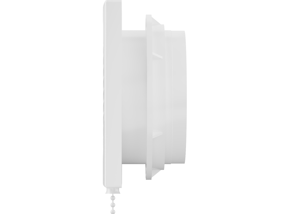Kúpeľňový ventilátor MEXEN DXS 150 so spätnou klapkou a ovládaný lankom - biely, W9603-150K-00
