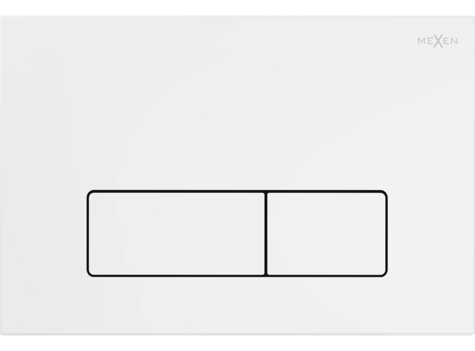 Ovládacie tlačidlo splachovadla SLIM - biele matné - dvojčinné - plastové - typ 13, 601320