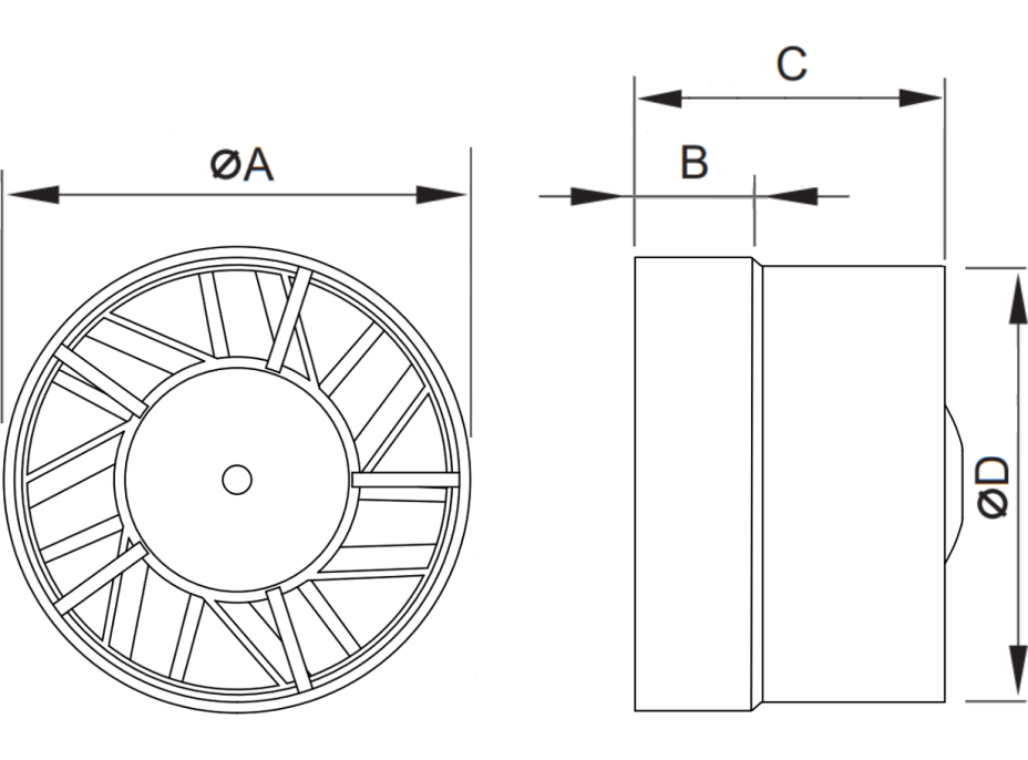 Kúpeľňový ventilátor MEXEN ZXR 150 so spätnou klapkou - biely, W9607-150-00