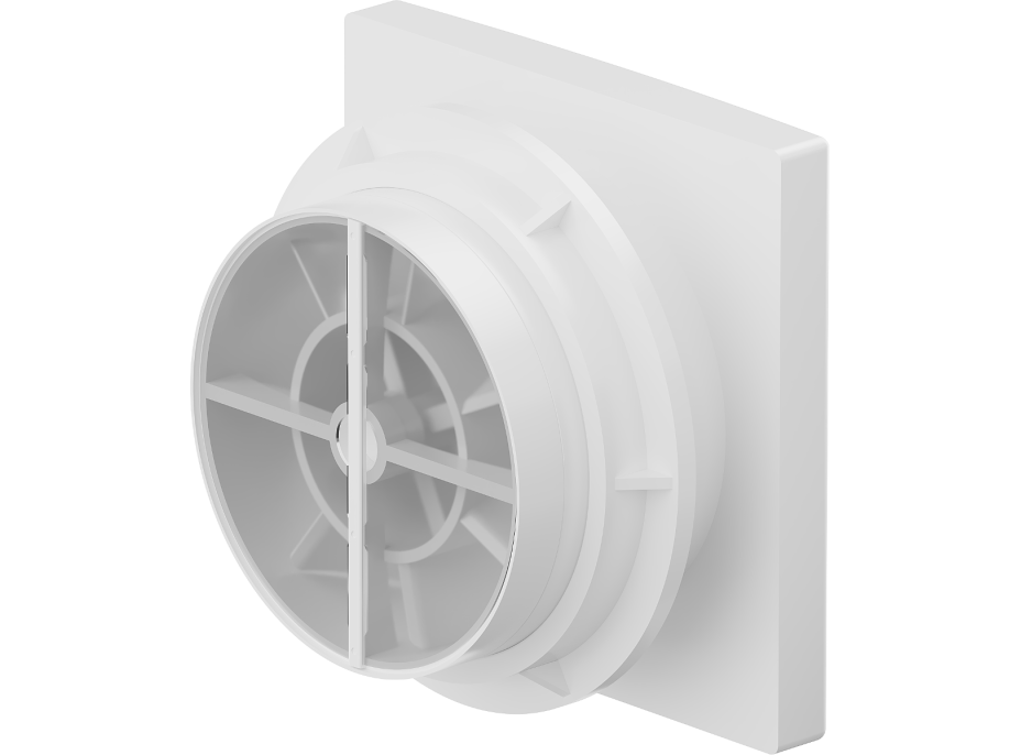 Kúpeľňový ventilátor MEXEN DXS 120 so spätnou klapkou - biely, W9603-125-00