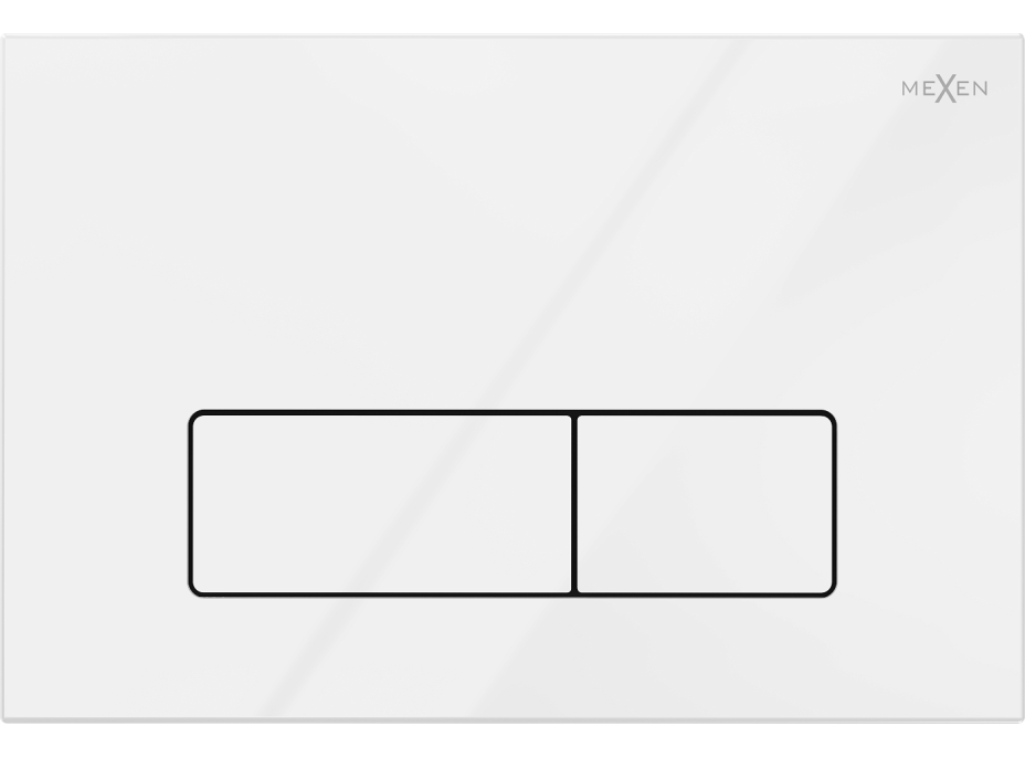 Ovládacie tlačidlo splachovadla SLIM - biele lesklé - dvojčinné - plastové - typ 13, 601300