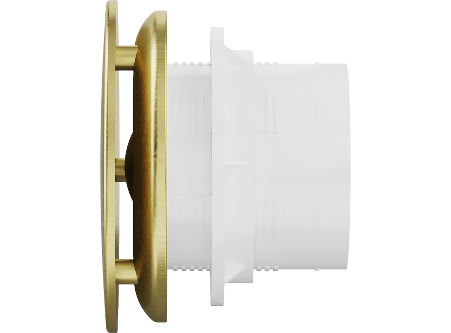 Kúpeľňový ventilátor MEXEN AXR 100 so spätnou klapkou a časovačom - zlatý, W9602-100T-50