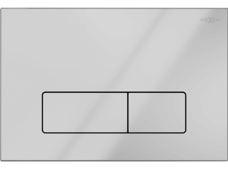 Ovládacie tlačidlo splachovadla SLIM - chrómové - dvojčinné - plastové - typ 13, 601301