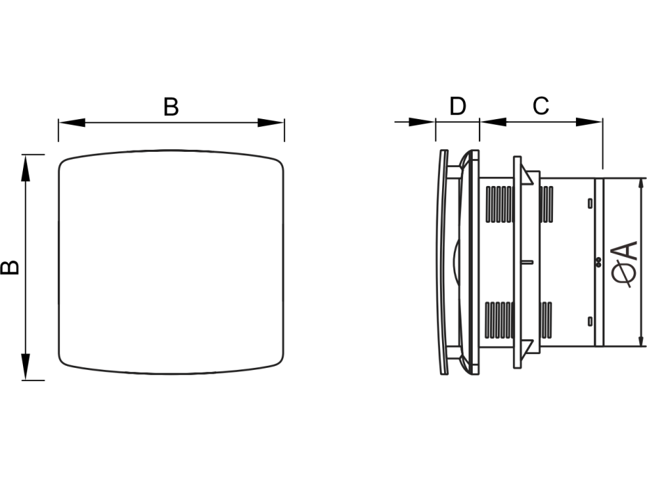 Kúpeľňový ventilátor MEXEN AXS 100 so spätnou klapkou, časovačom a senzorom pohybu - biely, W9601-100S-00